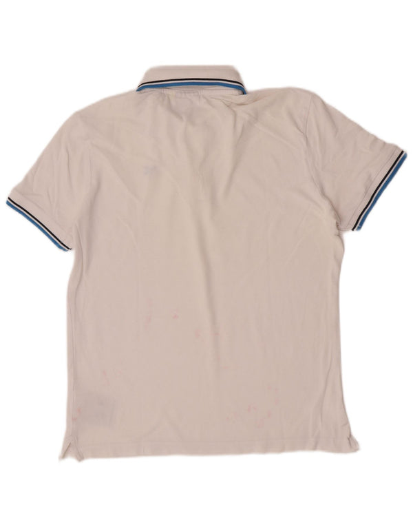Diadora muška polo majica srednje bijele pruge, pamuk