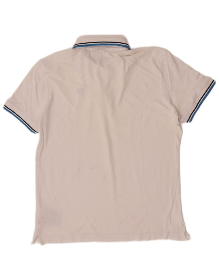 Diadora muška polo majica srednje bijele pruge, pamuk