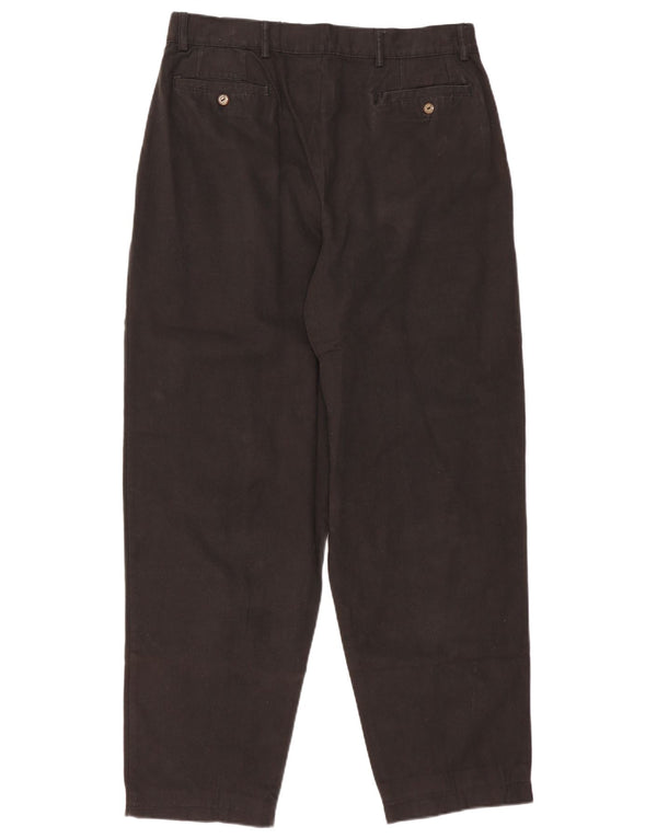 CASA BLANCA Muške chino hlače s klinovima W34 L31 crni pamuk