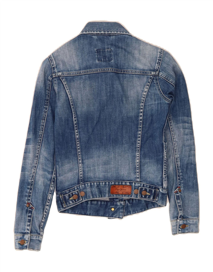 PEPE JEANS Womens Denim Jacket UK 6 XS Blue Vintage PEPE Jeans and Second-Hand PEPE Jeans from Messina Hembry 