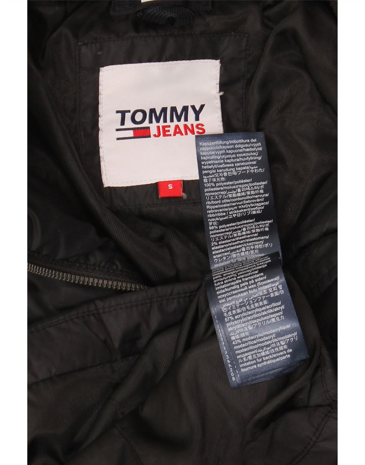 Tommy Hilfiger ženski podstavljeni kaput s kapuljačom UK 10 Mali crni poliester
