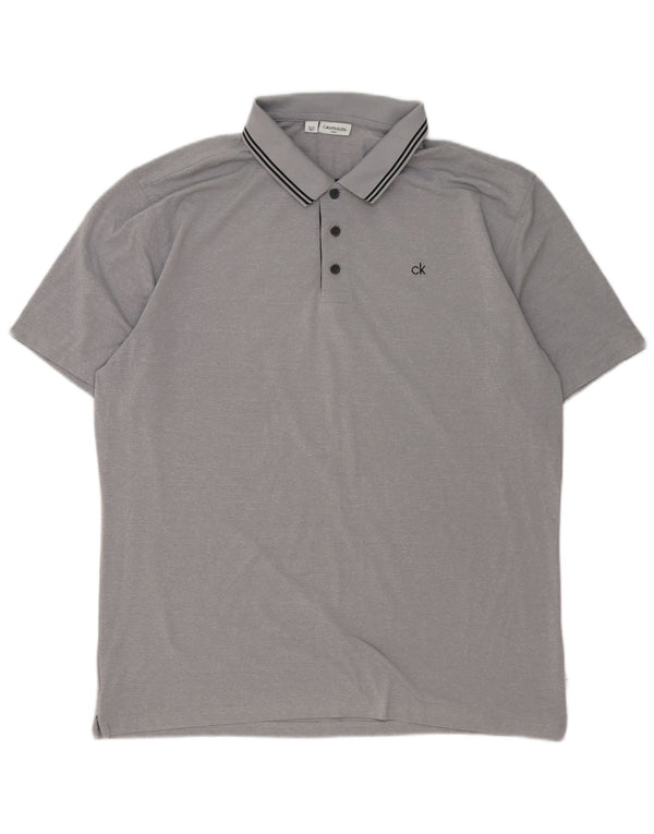 Calvin Klein muška polo majica XL sivi prugasti poliester