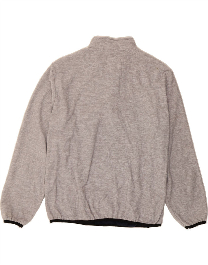JACK & JONES Mens Zip Neck Fleece Jumper 2XL Grey Colourblock Polyester Vintage Jack & Jones and Second-Hand Jack & Jones from Messina Hembry 