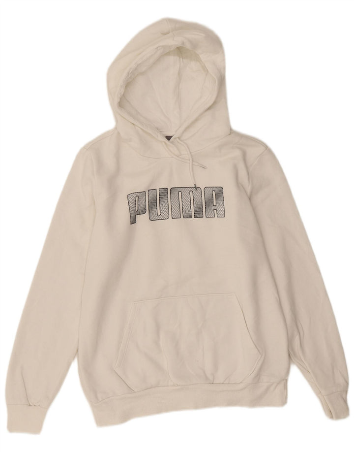 Puma ženska majica s kapuljačom s kapuljačom UK14, srednji bijeli pamuk
