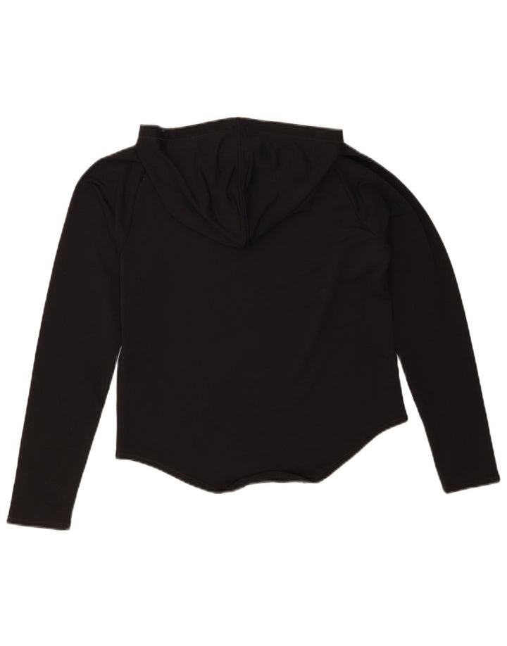 PUMA Womens Oversized Hoodie Jumper UK 6 XS Black Polyester