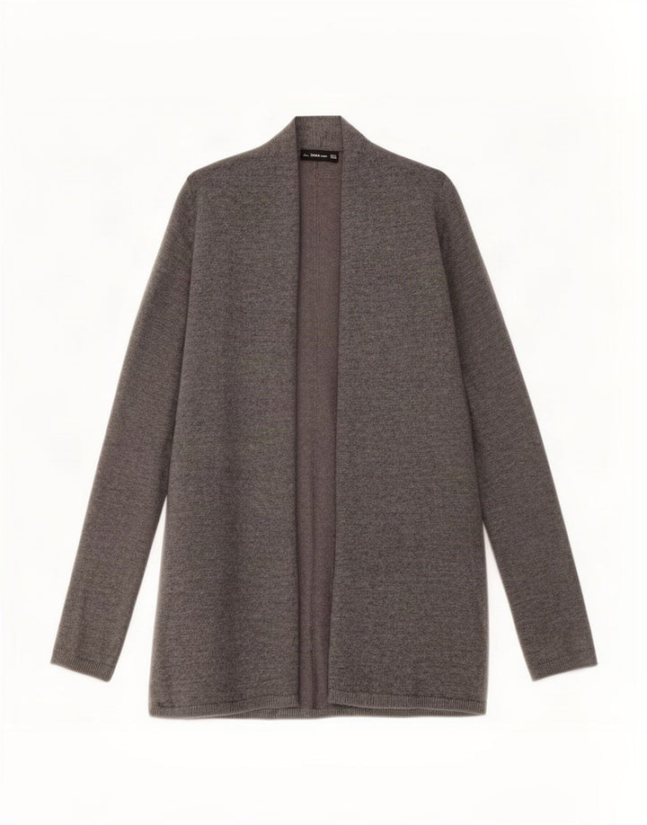 Zara ženski otvoreni kardigan pulover UK 10 Small Gray