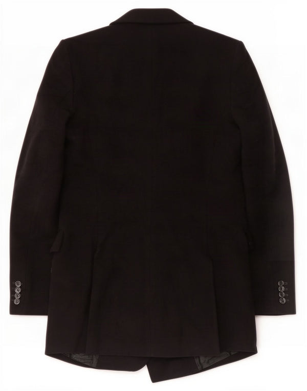 Zara Womens Double Breasted Blazer Jacket UK 12 Medium Black