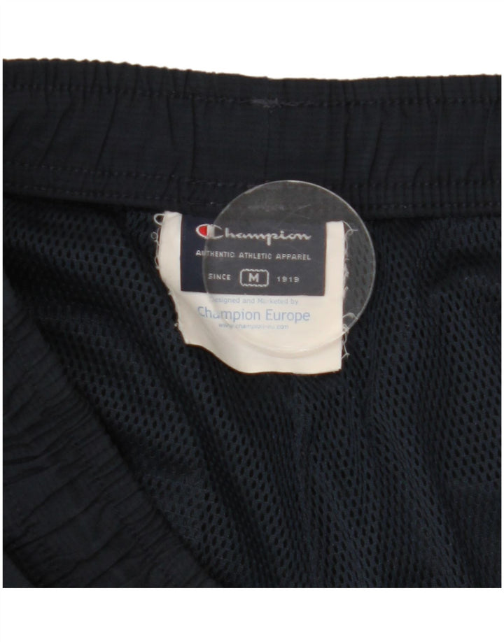 CHAMPION Mens Graphic Bermuda Sport Shorts Medium  Navy Blue Polyester