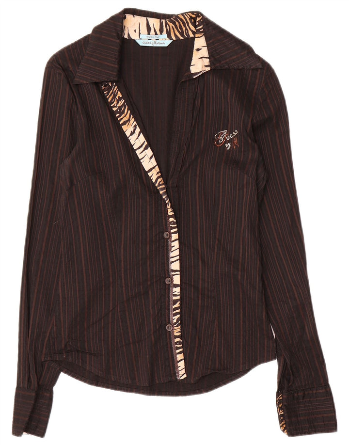 Ženska košulja Guess By Marciano IT 42 srednje smeđe na pruge