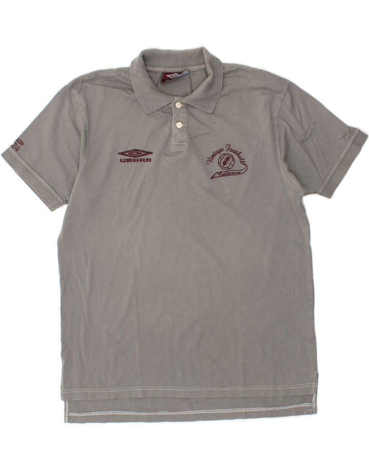 UMBRO Mens Polo Shirt Large Grey Vintage Umbro and Second-Hand Umbro from Messina Hembry 