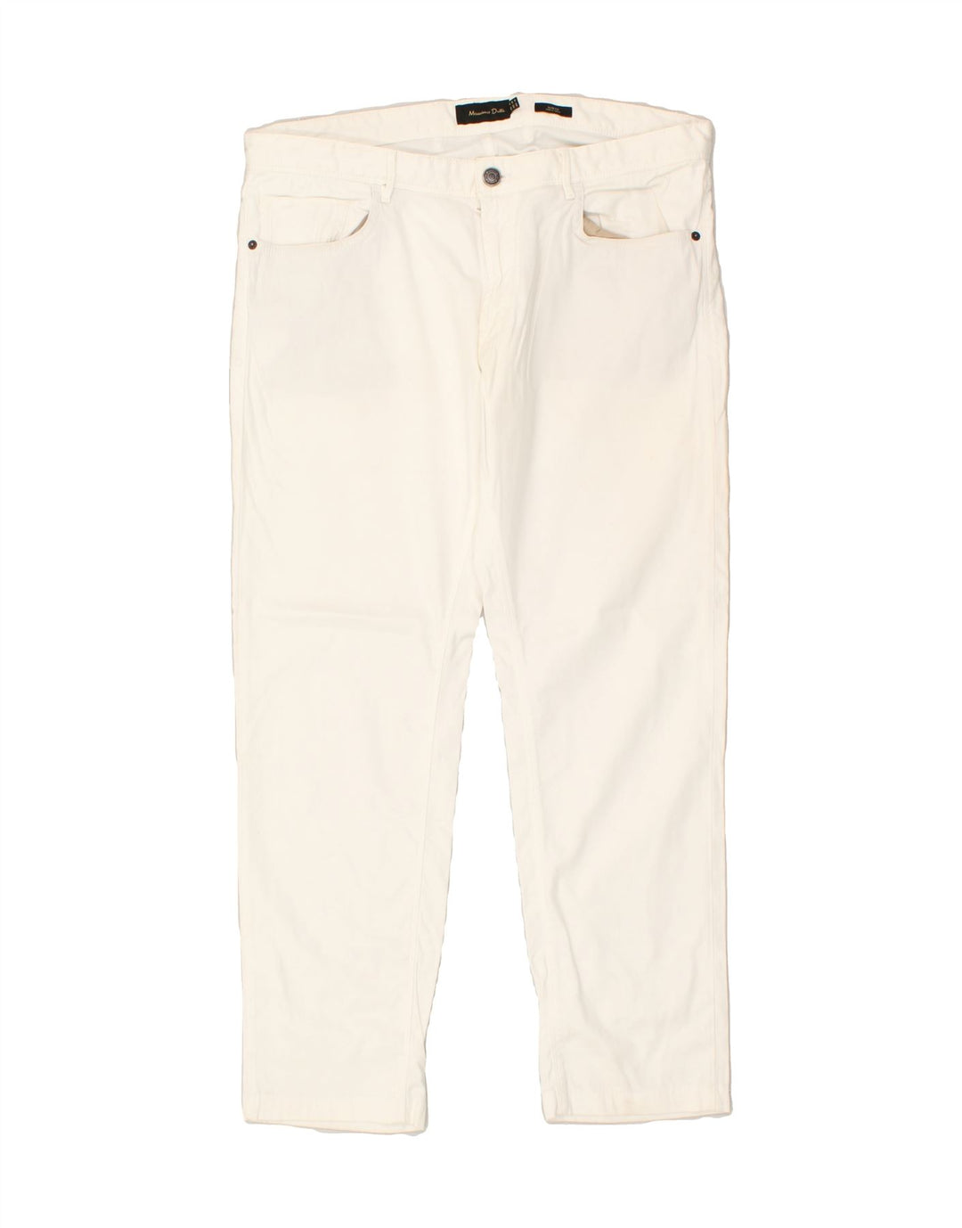 MASSIMO DUTTI Womens Slim Jeans W34 L28 White Cotton | Vintage Massimo Dutti | Thrift | Second-Hand Massimo Dutti | Used Clothing | Messina Hembry 