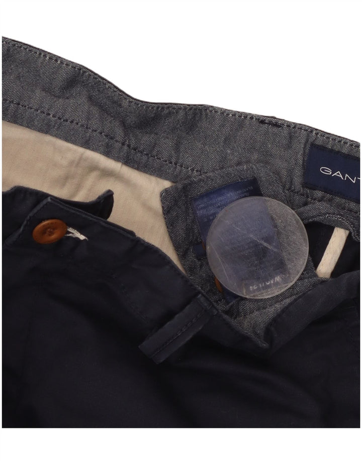 GANT Muške ravne chino hlače W40 L34 tamnoplavi pamuk