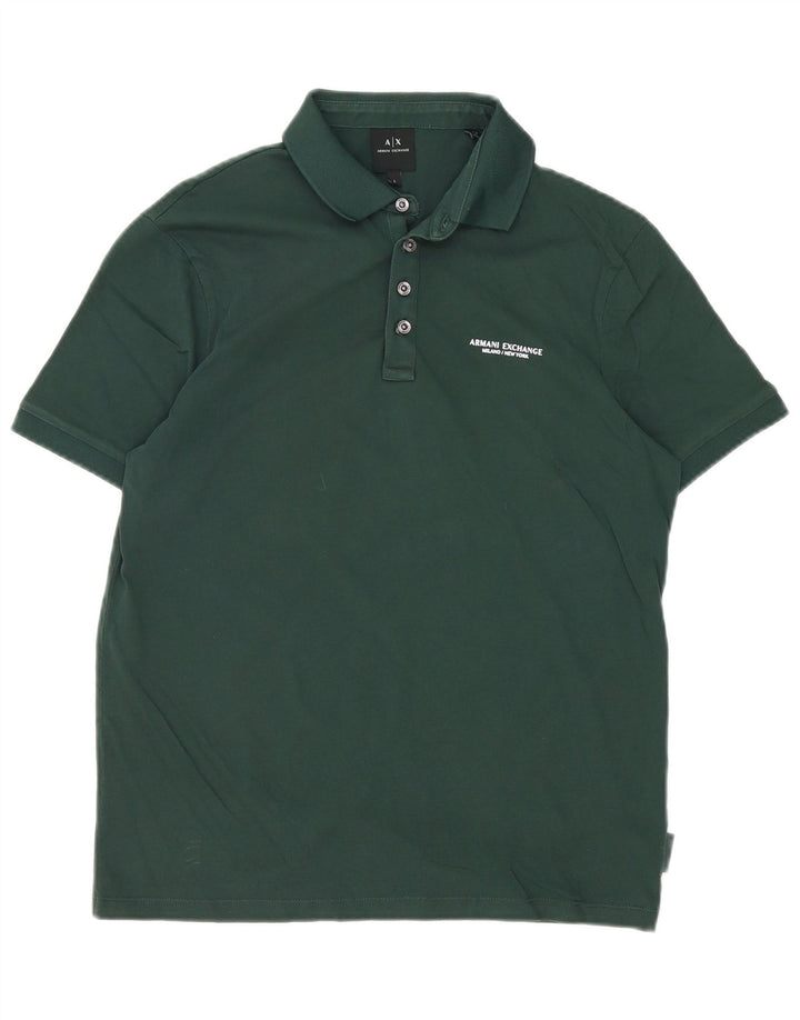 Armani Exchange muška polo majica Mala zelena pamuk