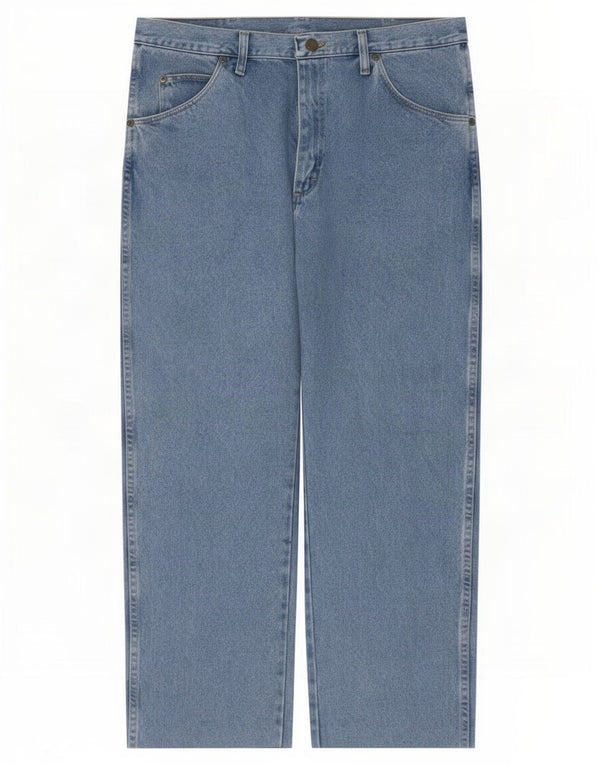 Wrangler muške ravne traperice regularnog kroja W36 L27 plavi pamuk