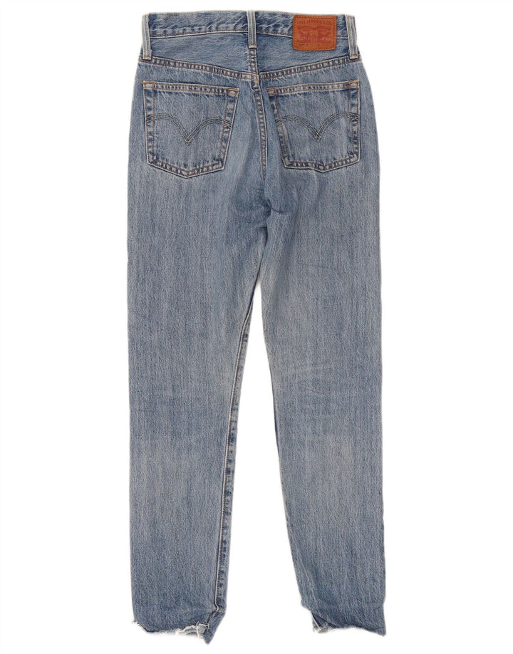 Levi's ženske ravne traperice 501 W23 L27 plavi pamuk