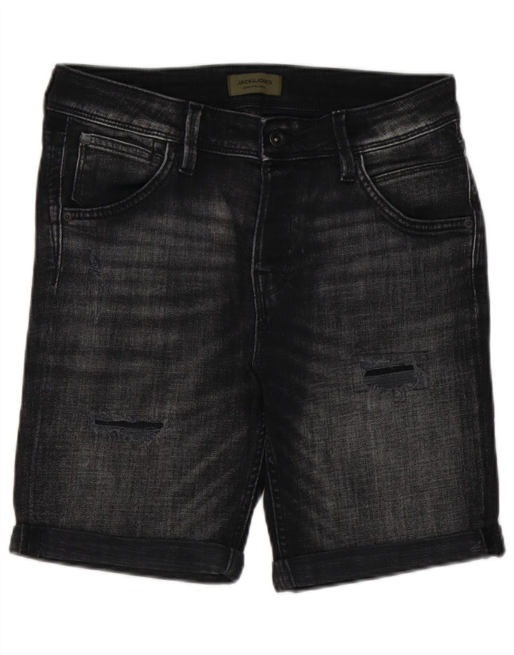 Jack & Jones muške kratke traper kratke hlače, W29 crne