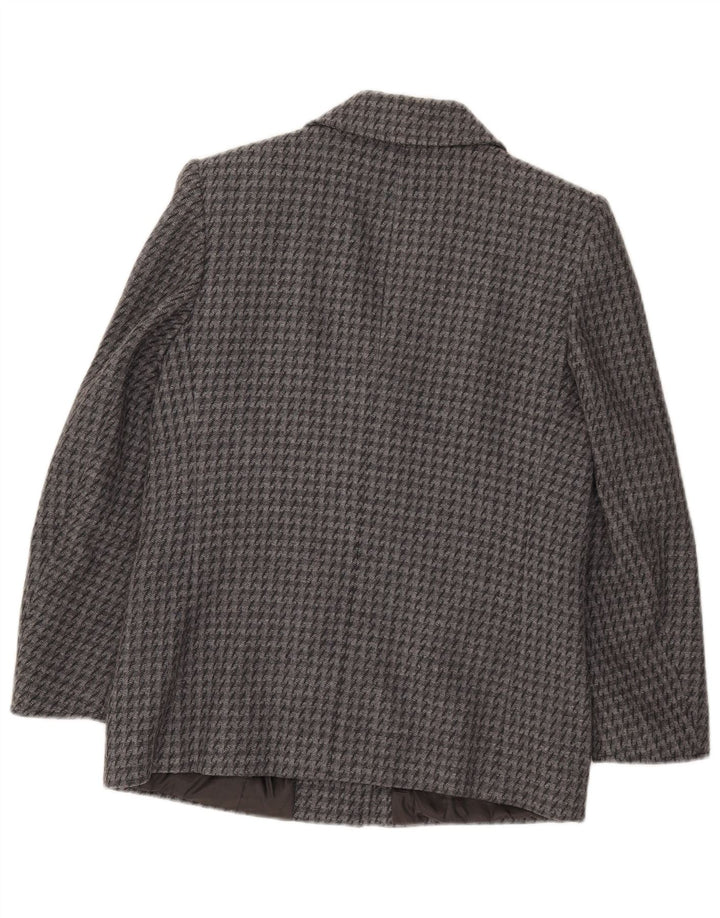 Vintage ženska jakna sa 2 gumba IT 43 srednje siva houndstooth