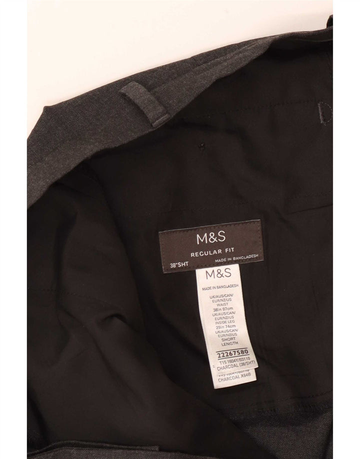 Marks & Spencer muške hlače standardnog kroja W38 L29 sivi poliester