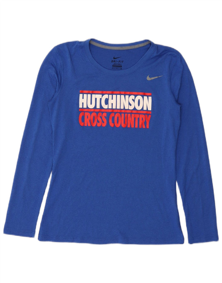 Nike Ženska Hutchinson majica dugih rukava UK 10 Mali plavi poliester