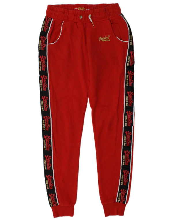 SUPERDRY Ženska grafička trenirka Hlače Joggers UK 6 XS Red Colourblock