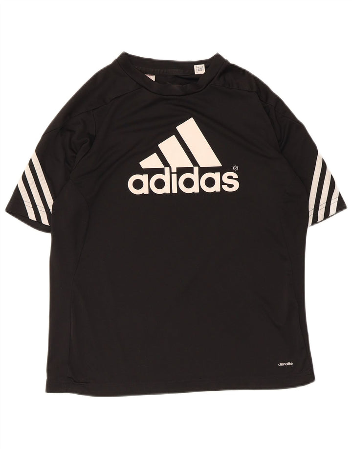 Adidas ženska majica kratkih rukava Climalite Graphic Top UK 12 srednje crni poliester