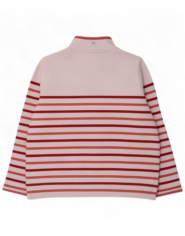 Crew Clothing Ženska majica s dugmadima i izrezom UK 16 Large Pink Striped
