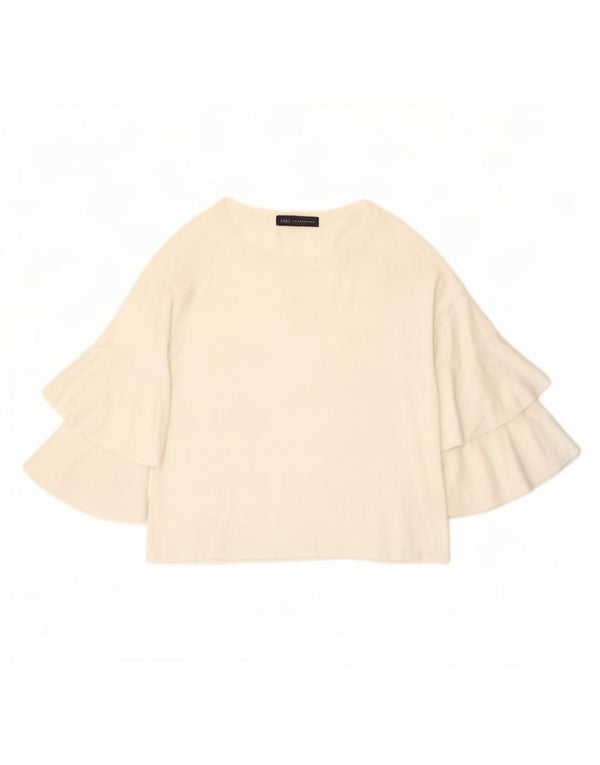 Marks & Spencer Ženska skraćena majica s 3/4 rukavima UK 12 Medium Off White
