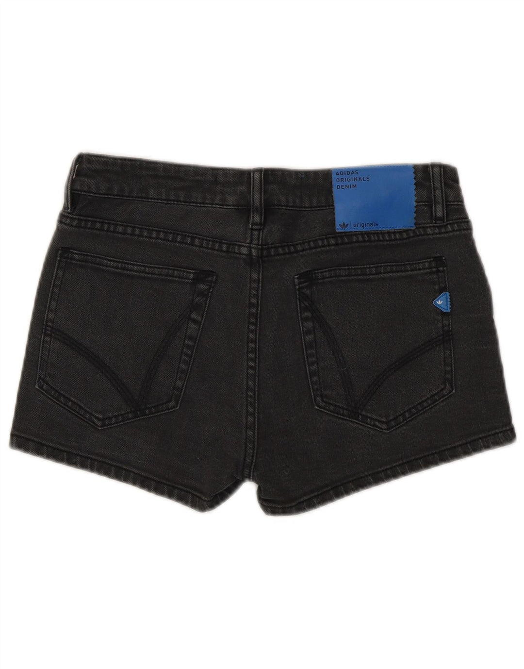 Ženske kratke traper hlače ADIDAS W26, mali sivi pamuk