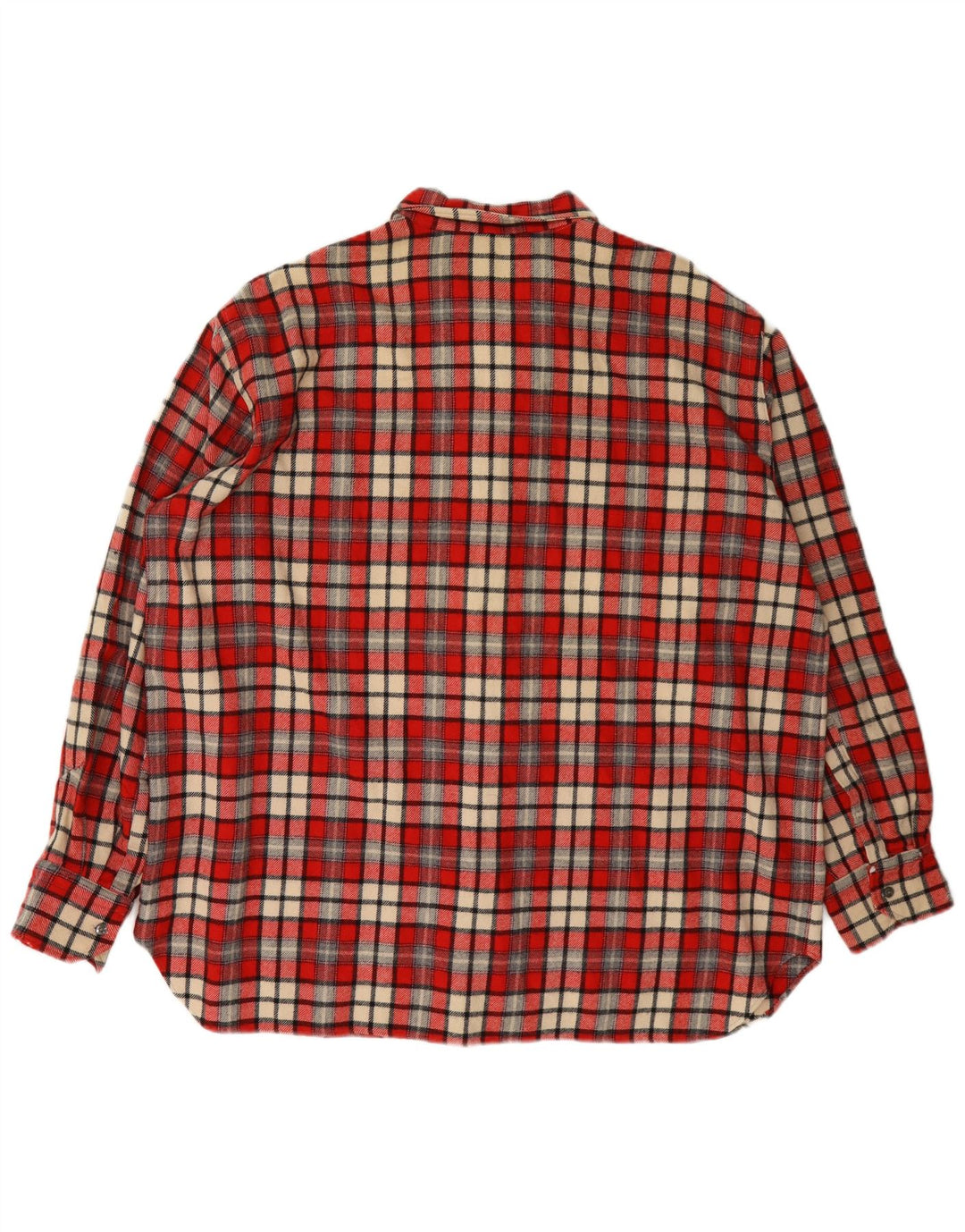 Vintage muška flanelska košulja XL, crvena karirana vuna
