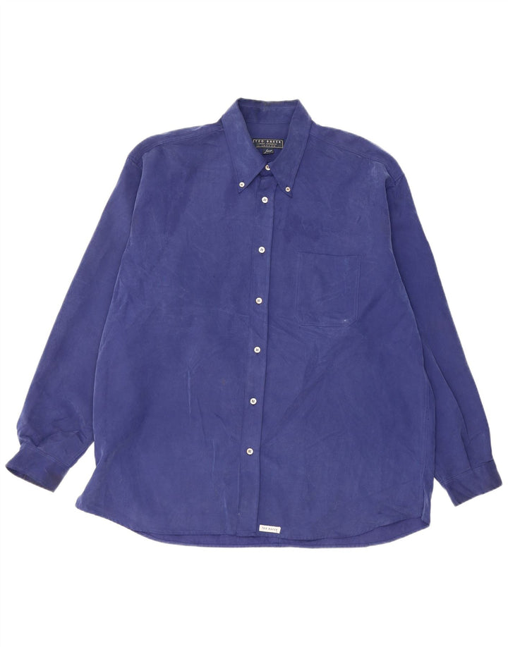 Ted Baker muška košulja veličina 4 Large Blue Polynosic