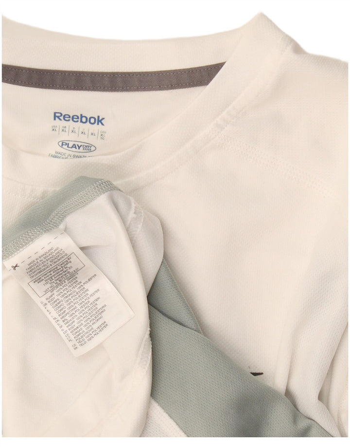 Reebok muška grafička majica kratkih rukava XL bijeli poliester u boji