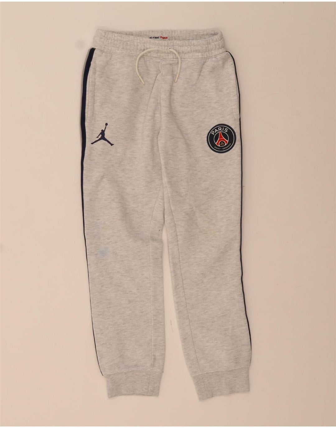 JORDAN Boys Paris Tracksuit Trousers Joggers 10-11 Years Medium Grey Vintage Jordan and Second-Hand Jordan from Messina Hembry 