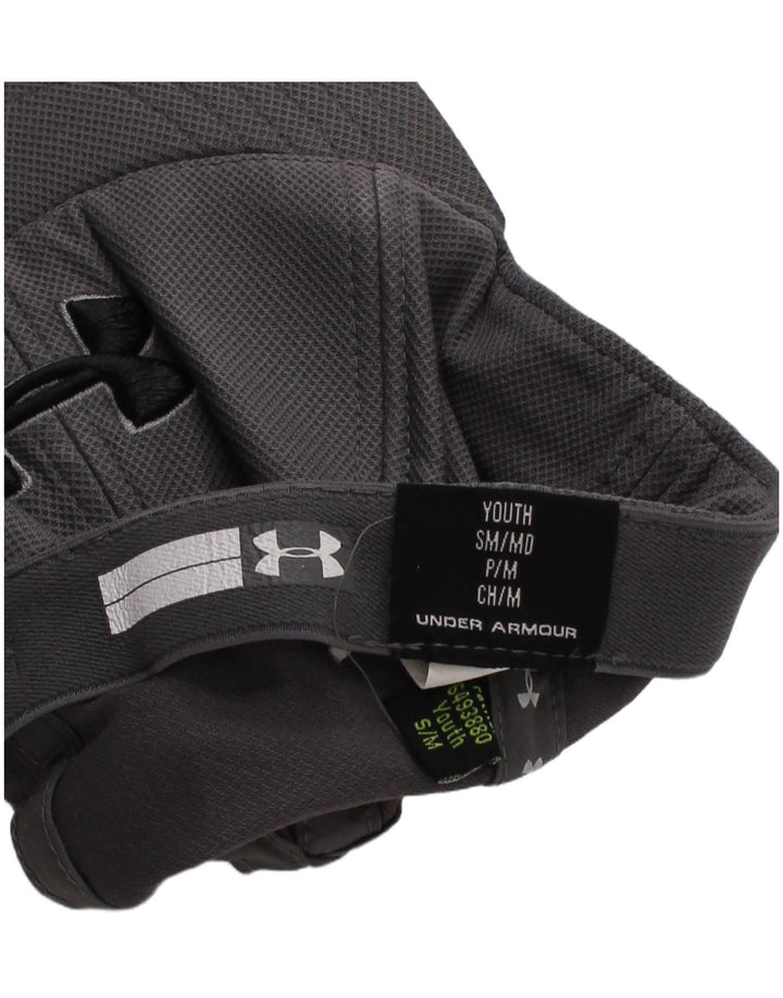 UNDER ARMOUR Boys Graphic Baseball Cap One Size S/M Grey Polyester