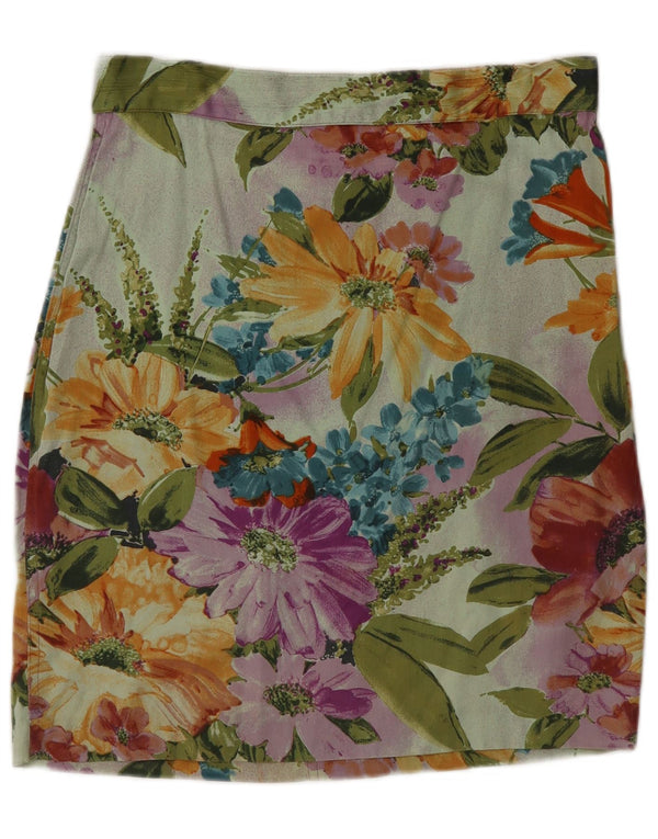 Vintage ženska ravna suknja IT 46 Large W30 Raznobojno cvjetno