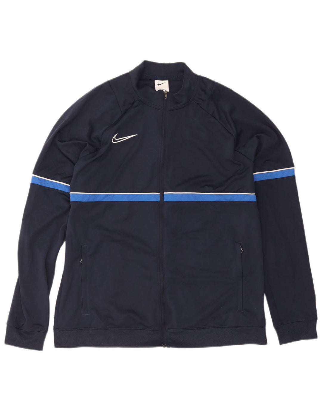 Nike Dri Fit gornja jakna za trenirku XL tamnoplava poliesterska boja