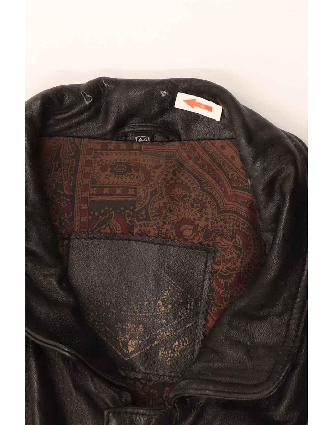 Vintage muška kožna jakna UK 44 2XL crna koža