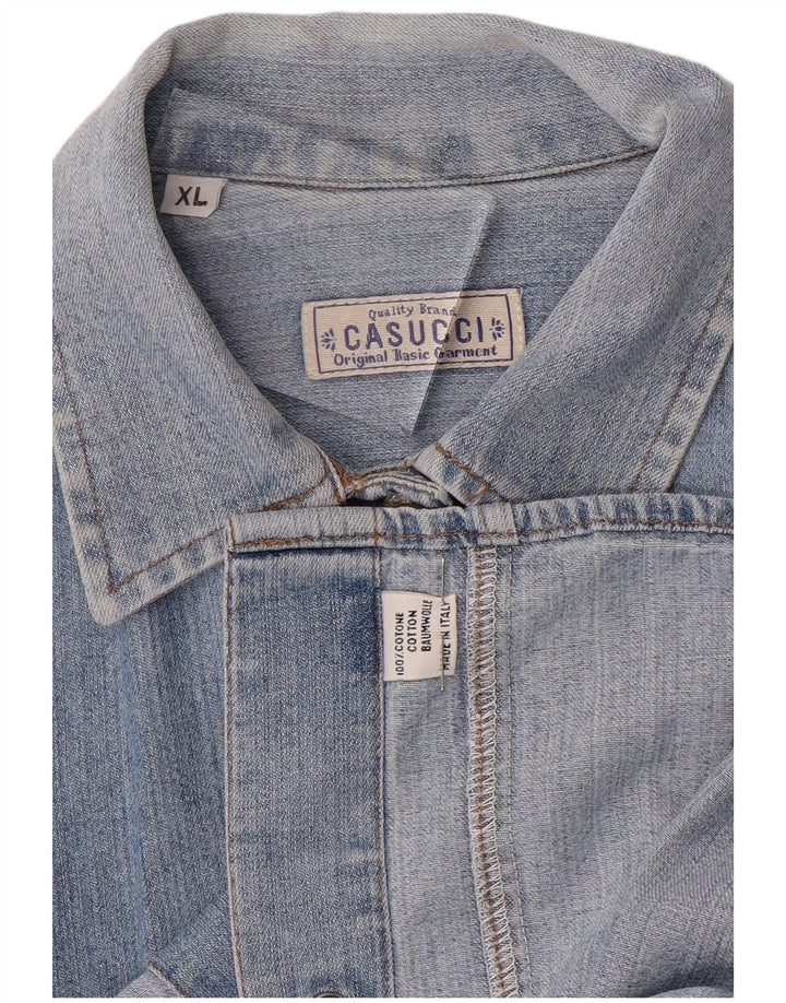 CASUCCI ženska traper košulja UK 18 XL plavi pamuk