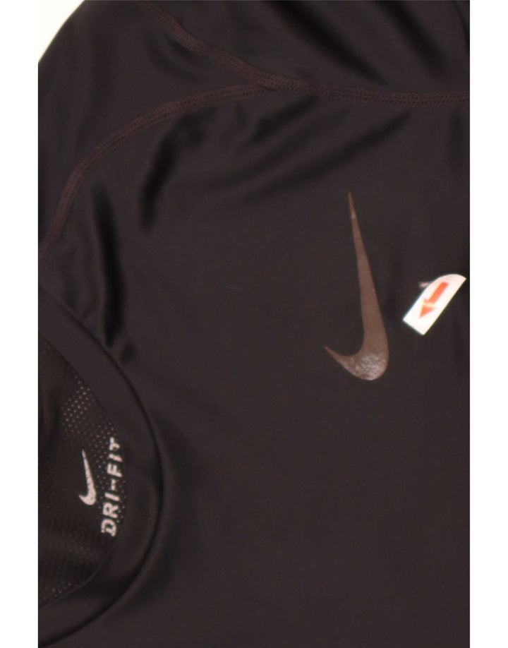 Nike Dri Fit majica kratkih rukava, mali crni poliester