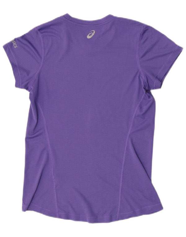Asics ženska majica kratkih rukava s grafičkim motivima, UK 10 malih ljubičastih pruga