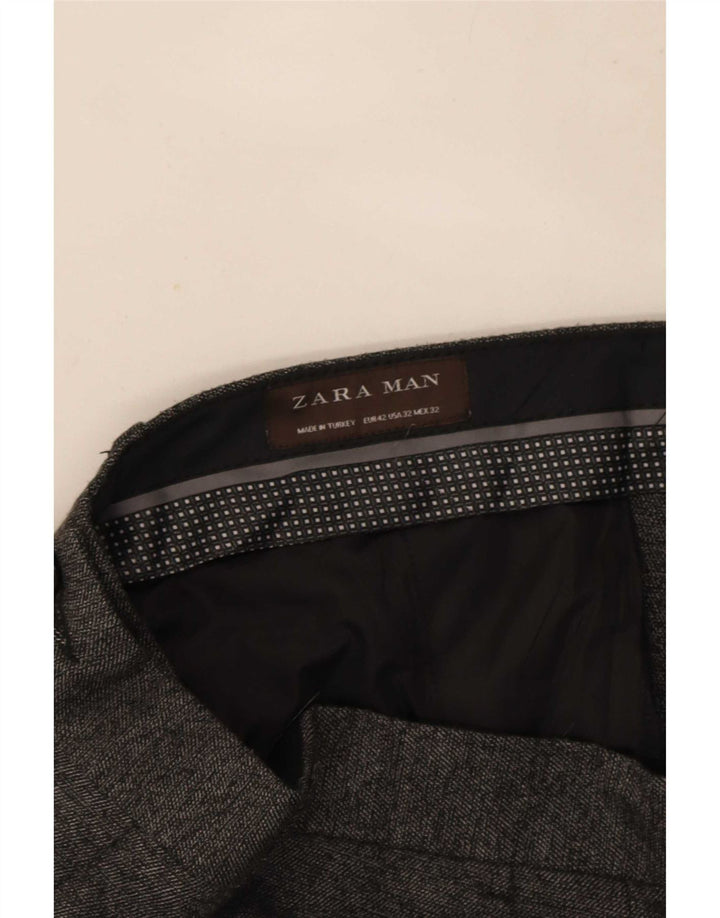 Zara muške uske hlače EU 42 Large W32 L32 sivi poliester