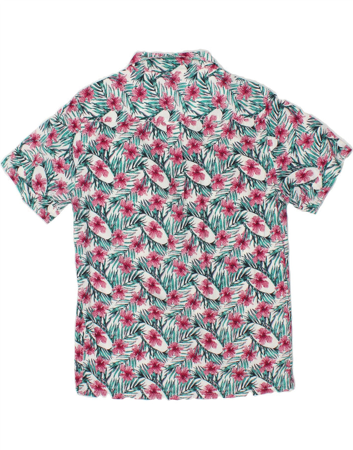 ANERKJENDT Mens Short Sleeve Shirt Medium Multicoloured Floral Cotton Vintage Anerkjendt and Second-Hand Anerkjendt from Messina Hembry 