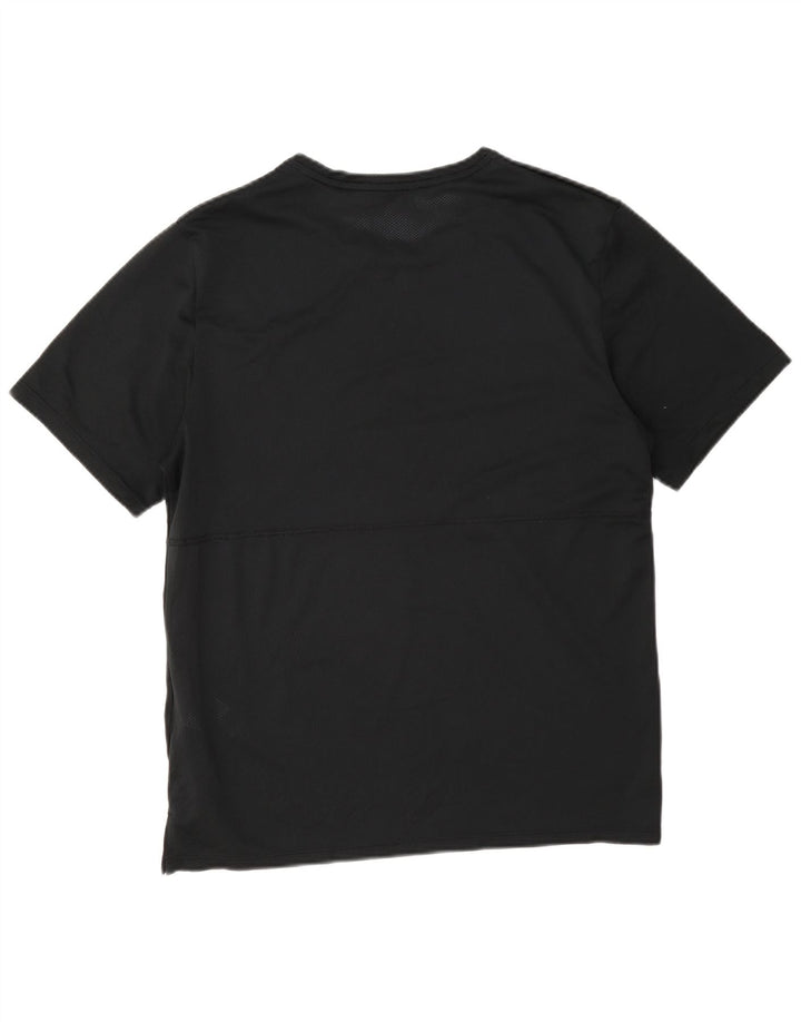 Nike muška Dri Fit prozirna majica srednjih crnih poliestera