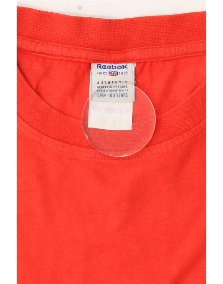 REEBOK Muška majica kratkih rukava s grafičkim motivima, veliki crveni pamuk