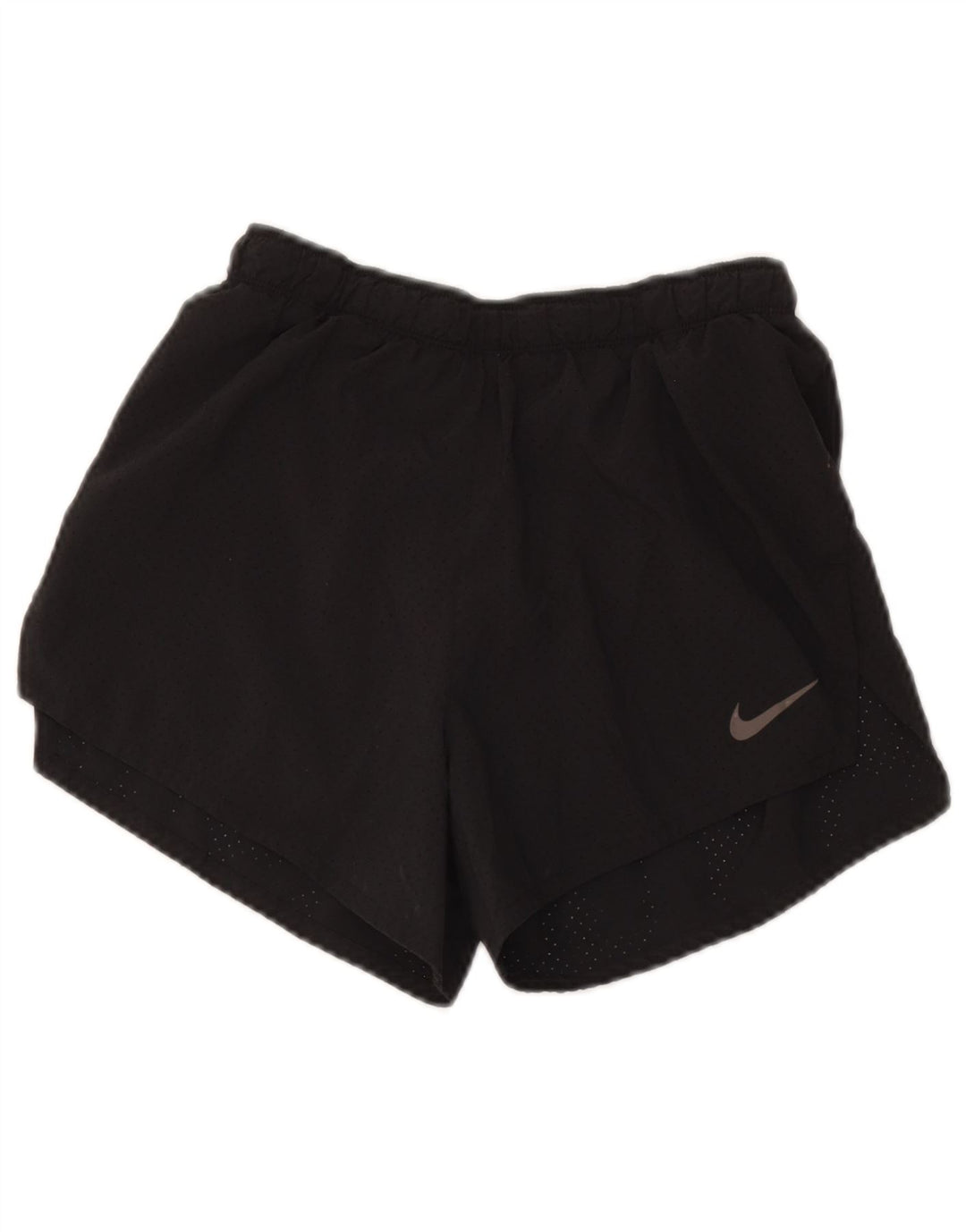 Nike Ženske Dri Fit Sportske Kratke Hlače UK 8 Mali crni poliester