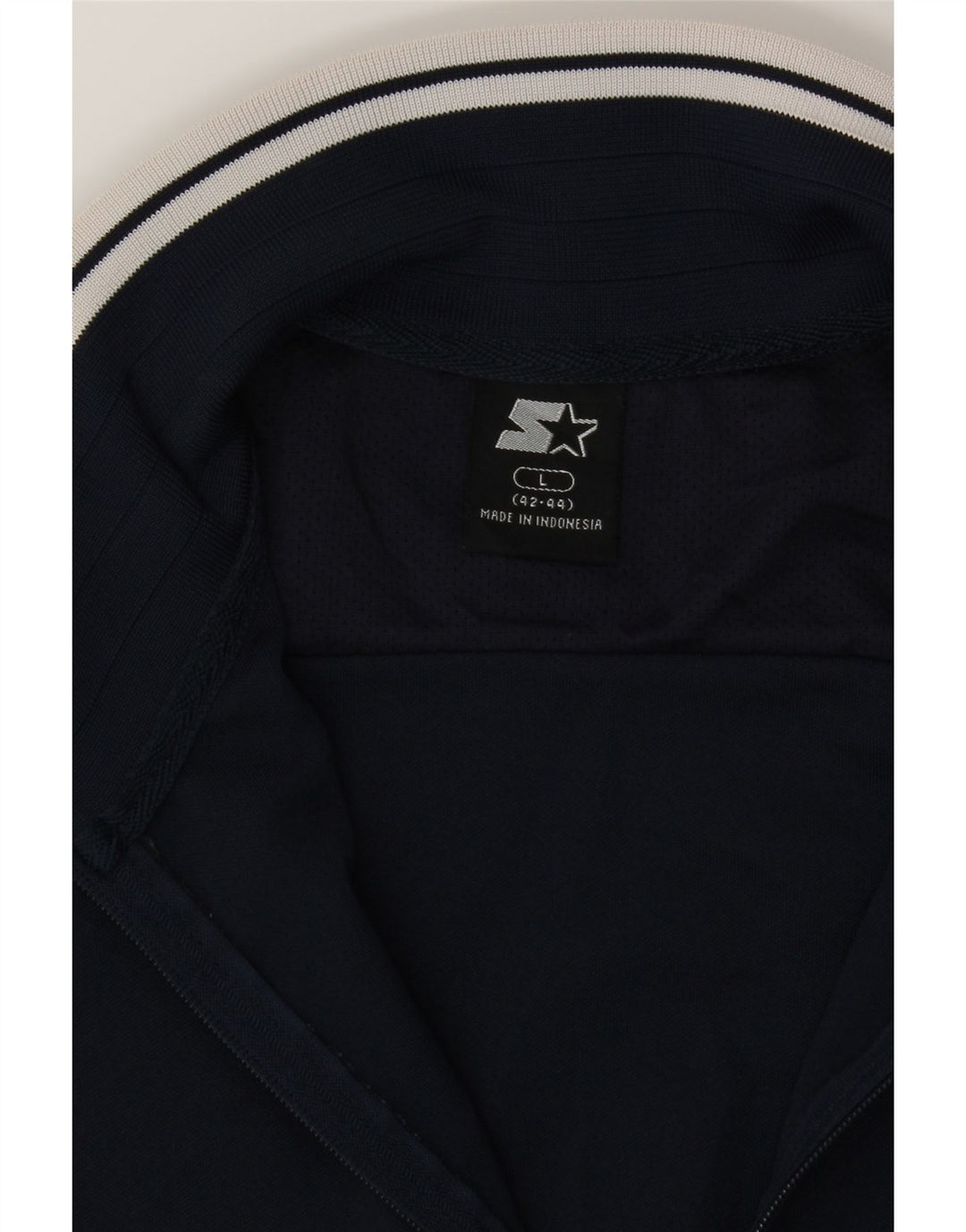 STARTER Mens Tracksuit Top Jacket UK 42/44 Large Navy Blue Colourblock Vintage Starter and Second-Hand Starter from Messina Hembry 