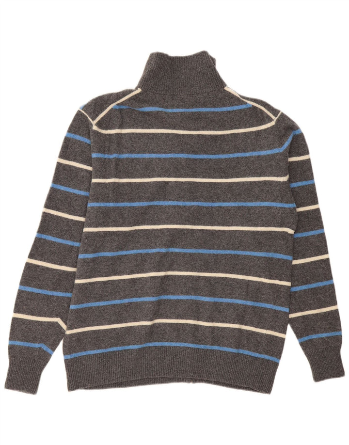 Kappa muški kardigan džemper 2XL vuneni sivi prugasti