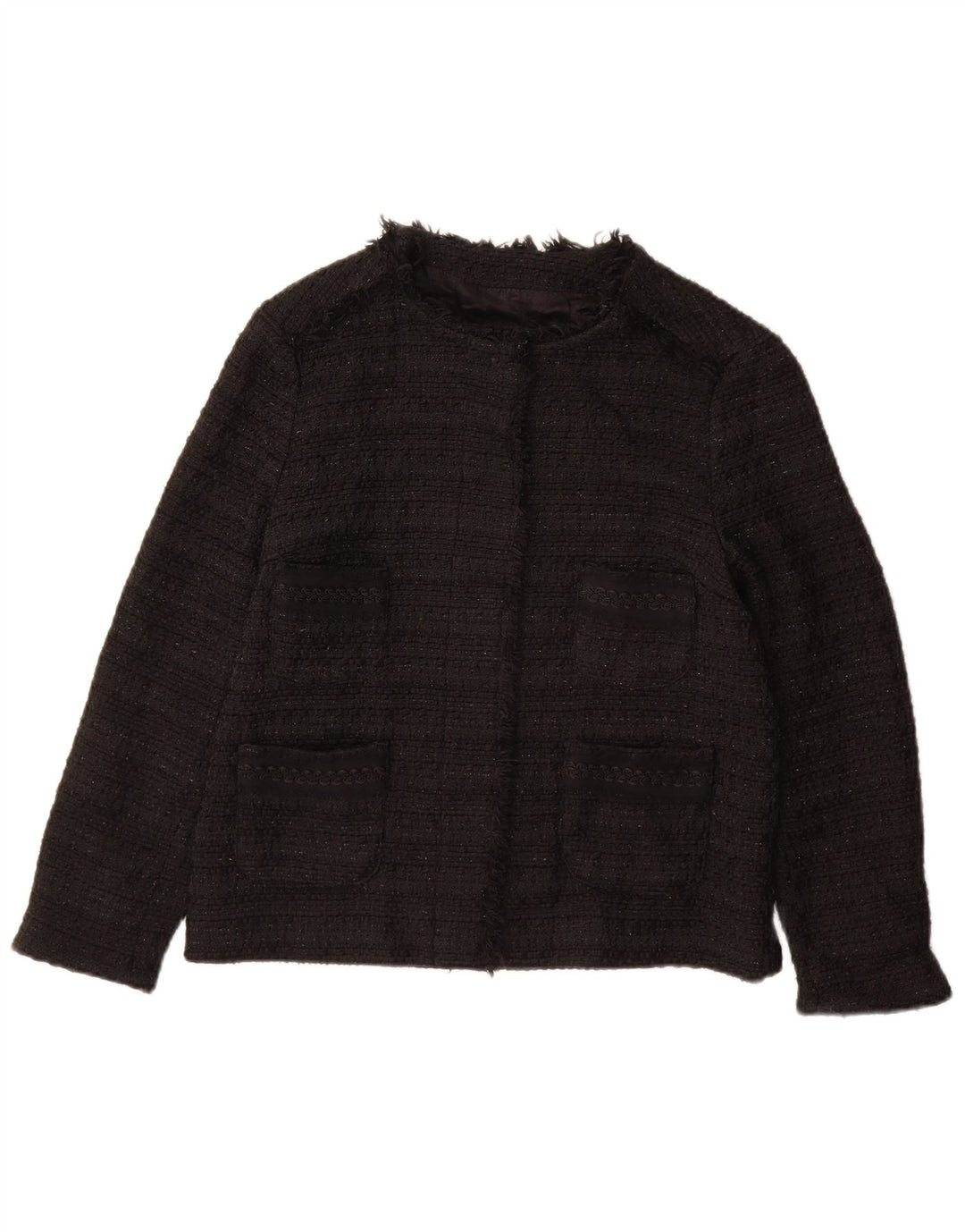 ZARA ženski sako jakna UK 12 srednje crna