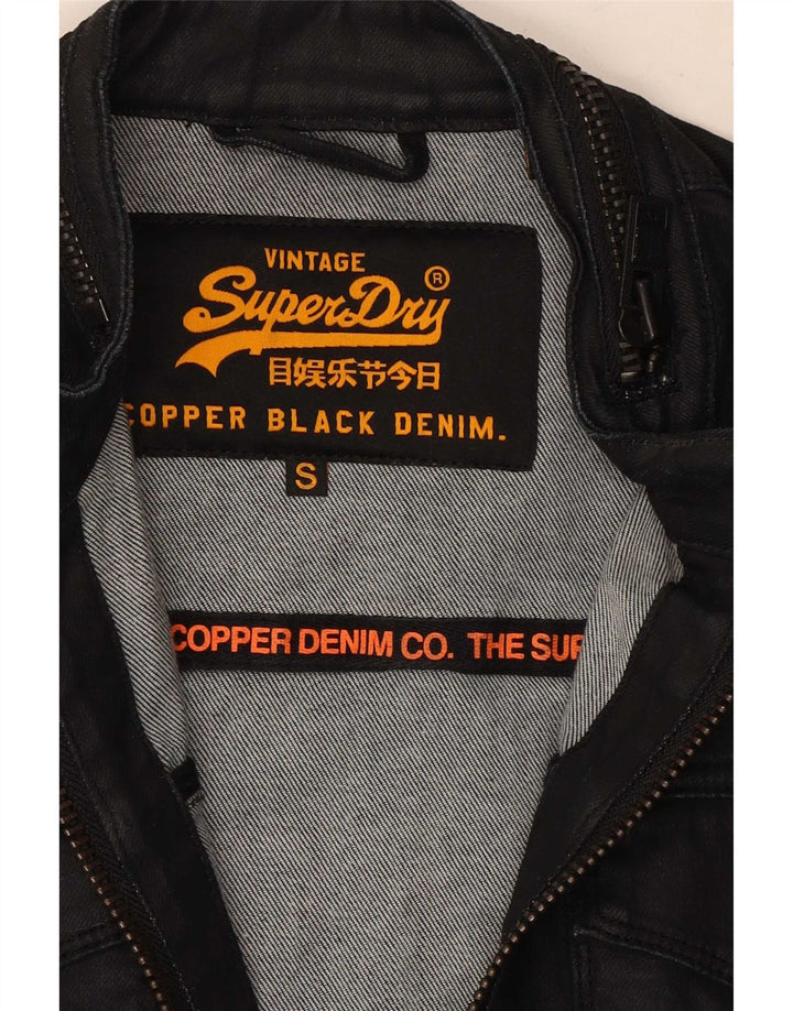 Superdry muška traper jakna UK 36 Mala crna pamuk