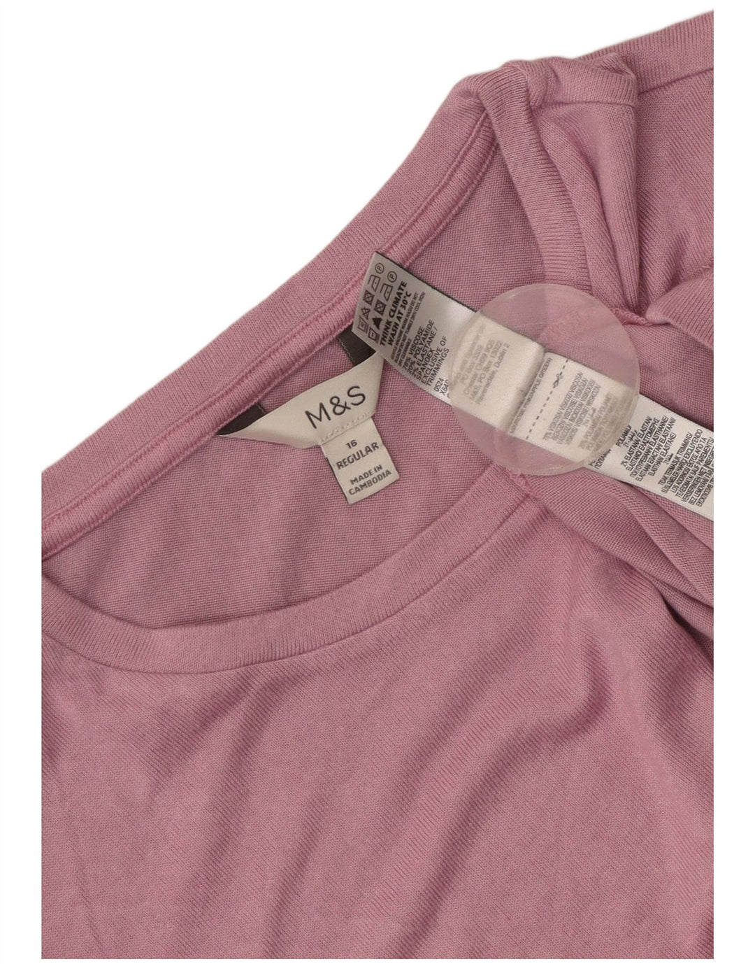 Marks & Spencer ženska majica dugih rukava UK 16 velika ružičasta viskoza