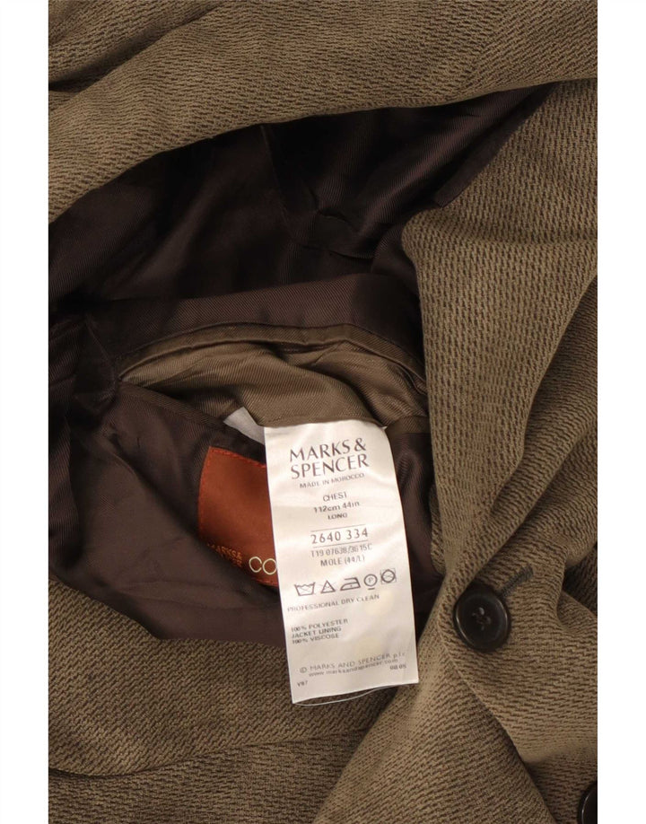 Marks & Spencer muška duga jakna sako s 3 gumba UK 44 XL smeđa viskoza